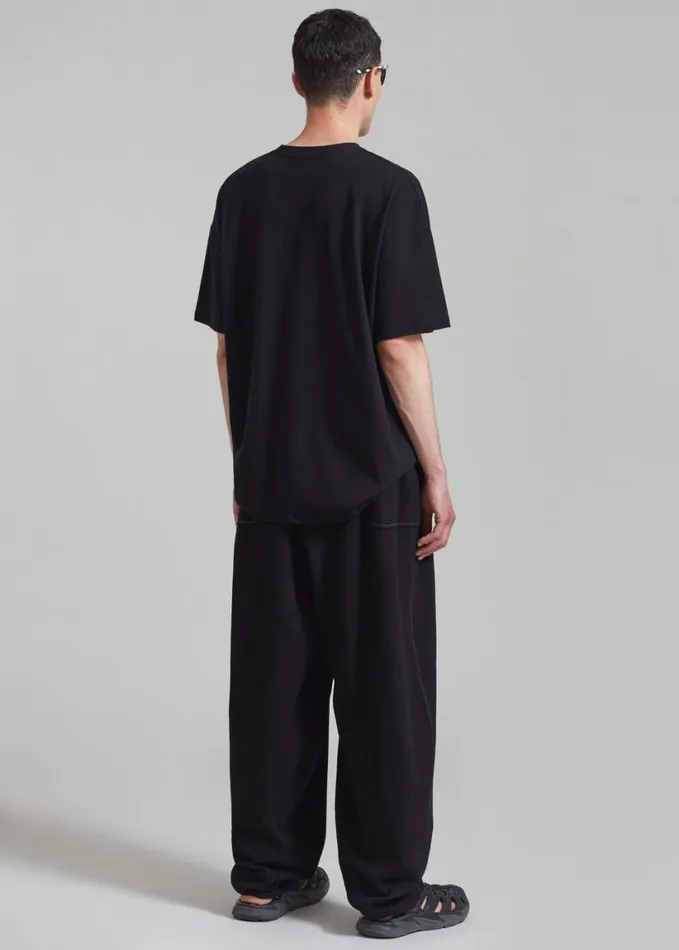 Clothing Men The Frankie Shop Joshua Baggy Pants 8211 Black