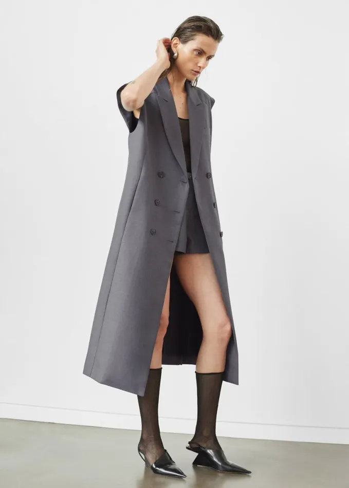 Clothing Women The Frankie Shop Alynn Vest Dress 8211 Grey