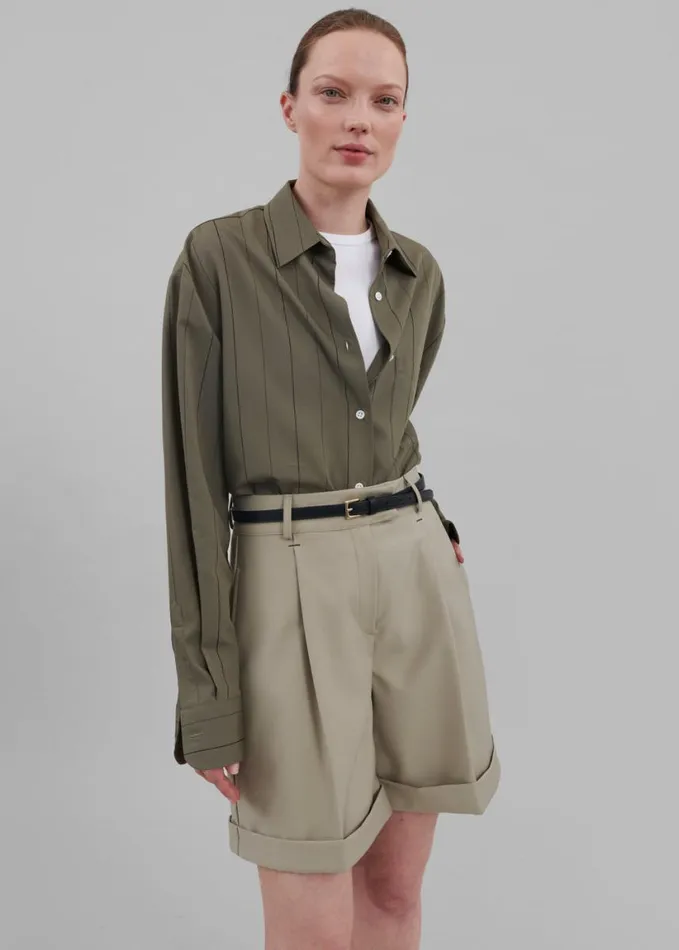 Clothing Women The Frankie Shop April Suit Shorts 8211 Beige