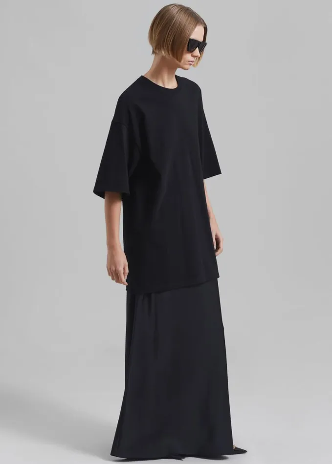 Clothing Women The Frankie Shop Avak Oversized Tee 8211 Black