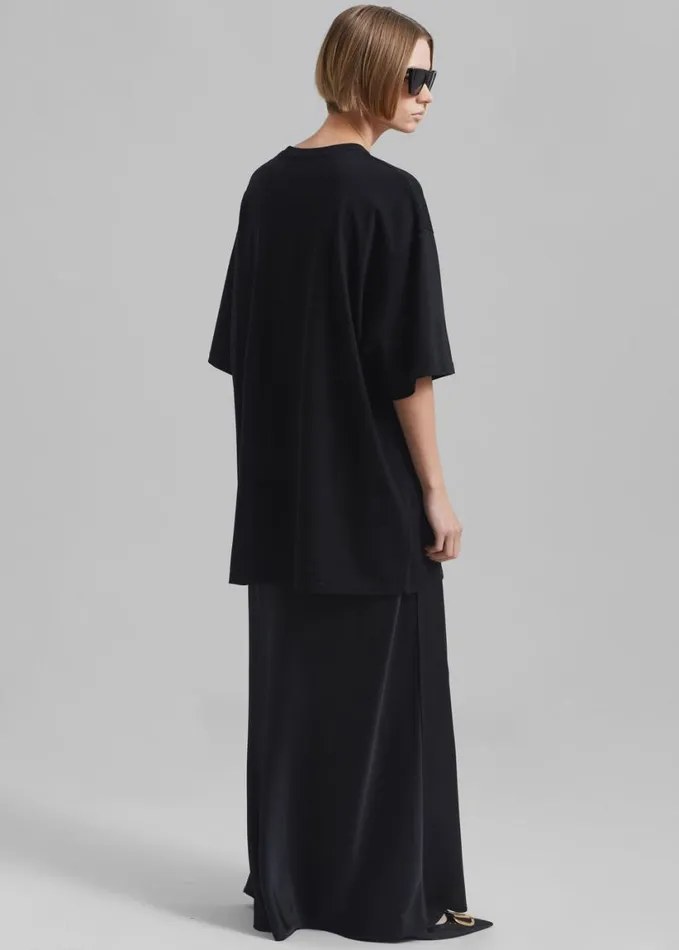 Clothing Women The Frankie Shop Avak Oversized Tee 8211 Black