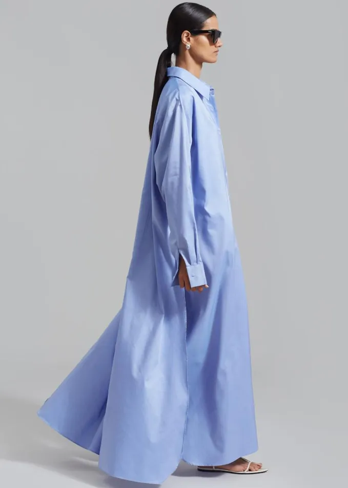 Clothing Women The Frankie Shop Avery Shirt Dress 8211 Blue