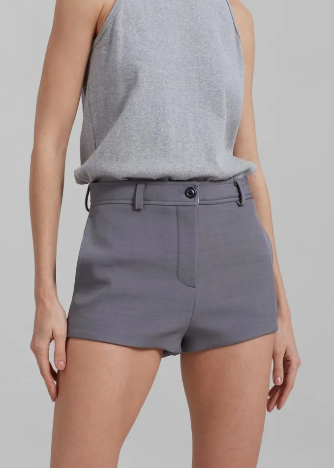 Clothing Women The Frankie Shop Banks Hot Pants 8211 Grey