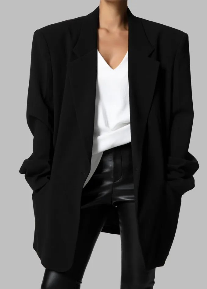 Clothing Women The Frankie Shop Billie Oversized Blazer 8211 Black