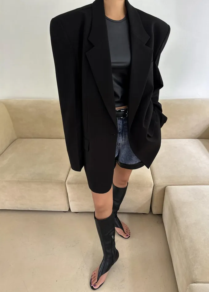 Clothing Women The Frankie Shop Billie Oversized Blazer 8211 Black
