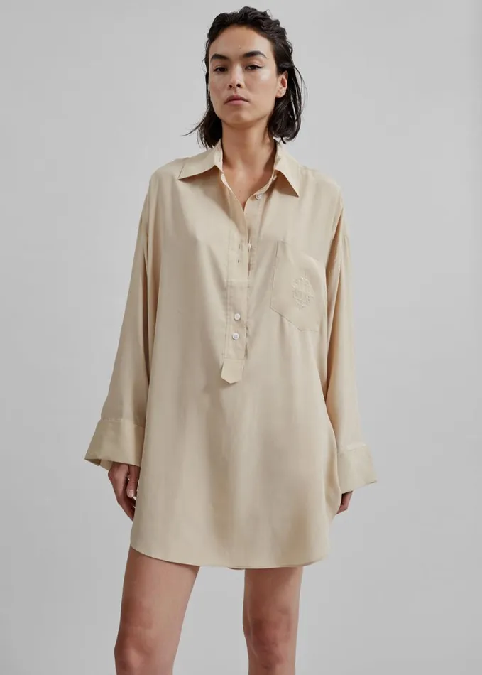 Clothing Women The Frankie Shop By Malene Birger Maye Blouse 8211 Nomad