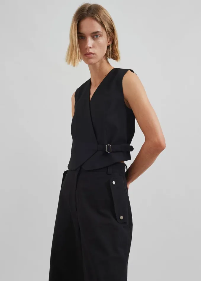 Clothing Women The Frankie Shop By Malene Birger Talime Waistcoat 8211 Black