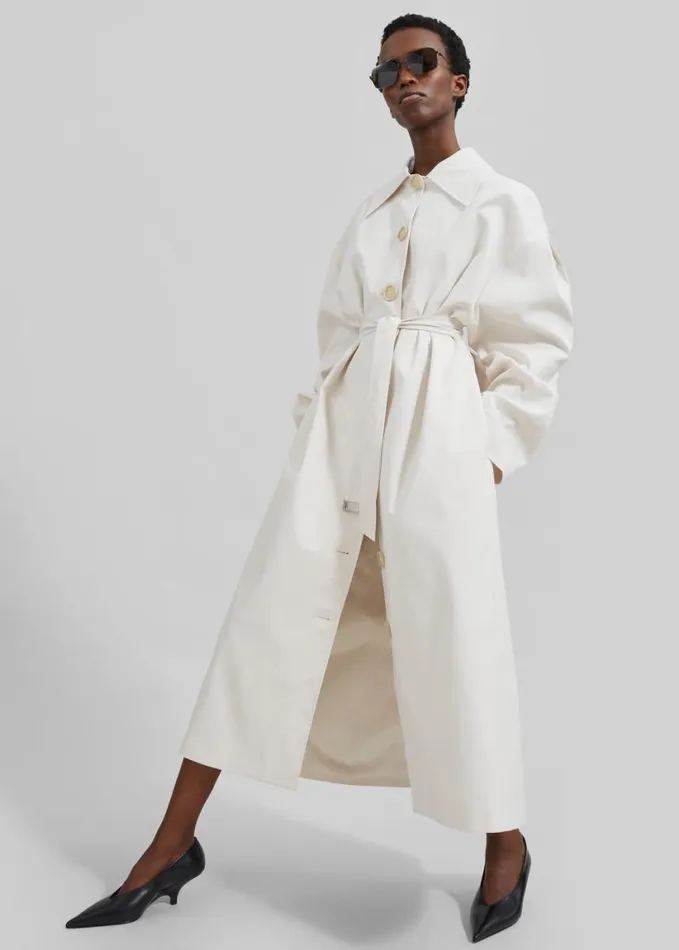 Clothing Women The Frankie Shop Callyn Trench Coat 8211 Light Beige
