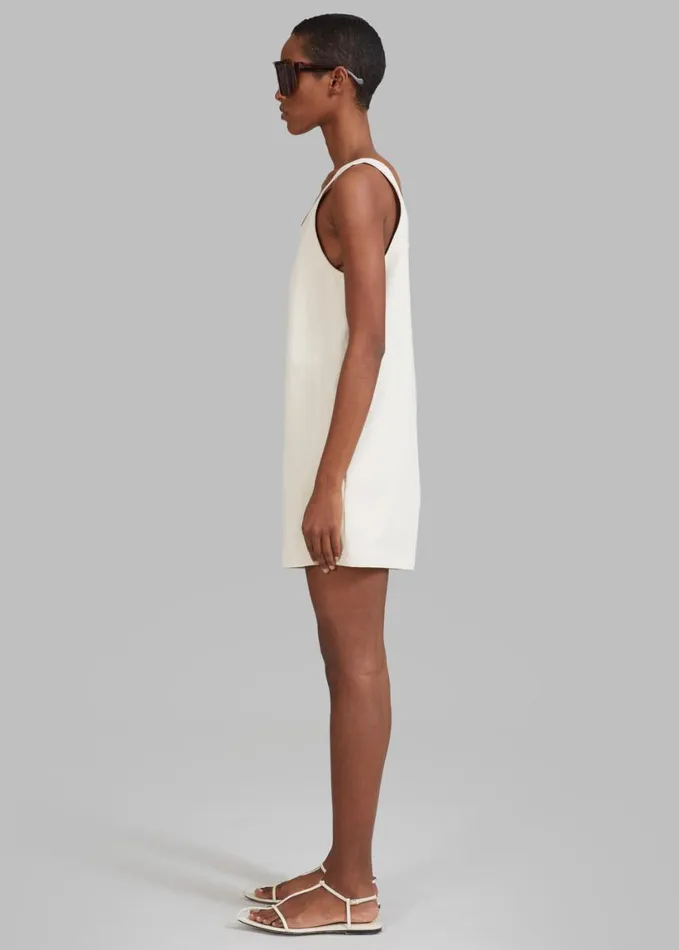 Clothing Women The Frankie Shop Claris Twill Romper 8211 Cream