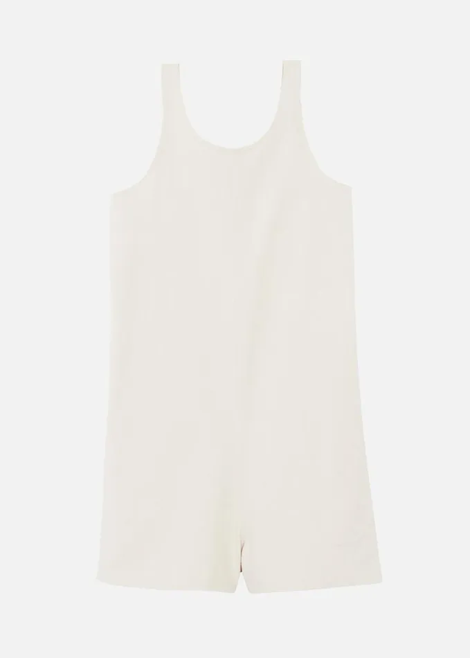 Clothing Women The Frankie Shop Claris Twill Romper 8211 Cream