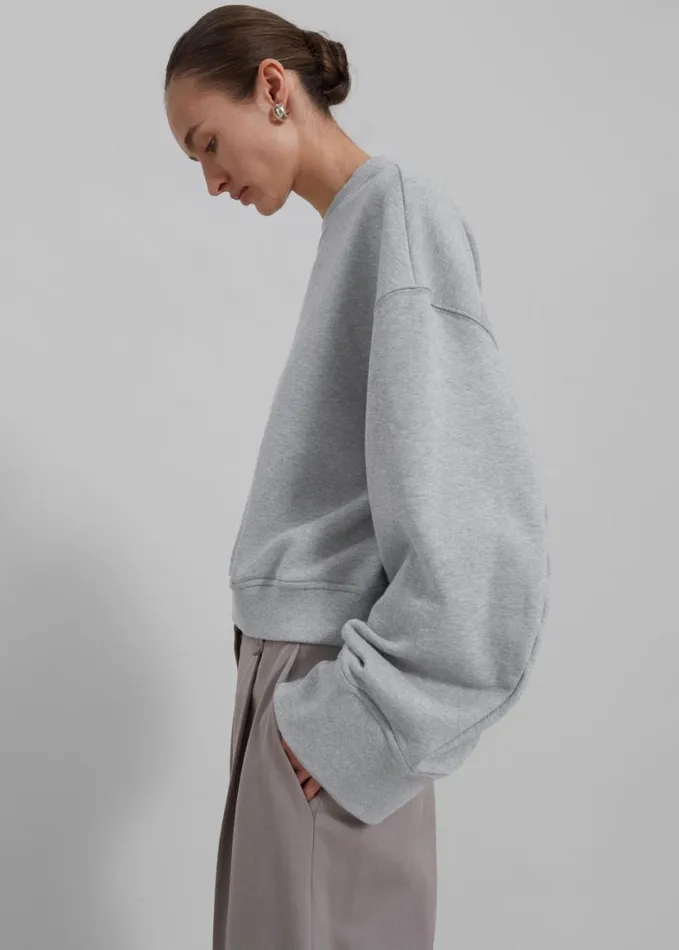 Clothing Women The Frankie Shop Clea Sweatshirt 8211 Grey