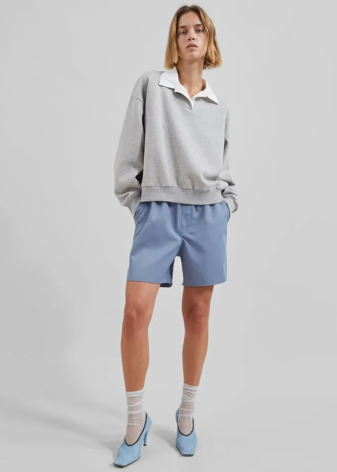 Clothing Women The Frankie Shop Coperni Boxer Shorts 8211 Blue