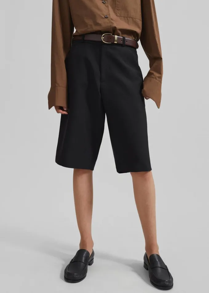 Clothing Women The Frankie Shop Coperni Tailored Bermuda Shorts 8211 Black
