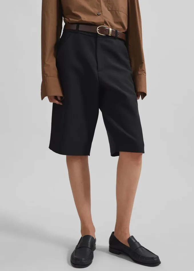 Clothing Women The Frankie Shop Coperni Tailored Bermuda Shorts 8211 Black