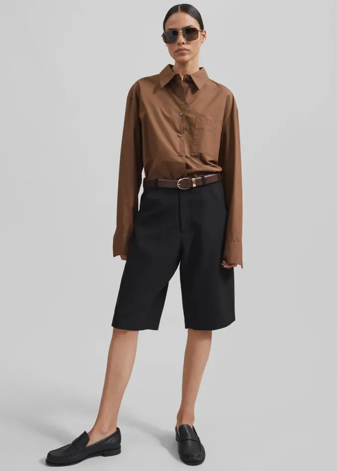 Clothing Women The Frankie Shop Coperni Tailored Bermuda Shorts 8211 Black