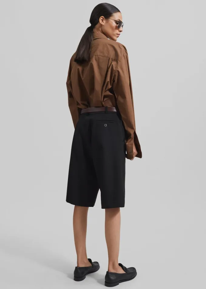 Clothing Women The Frankie Shop Coperni Tailored Bermuda Shorts 8211 Black