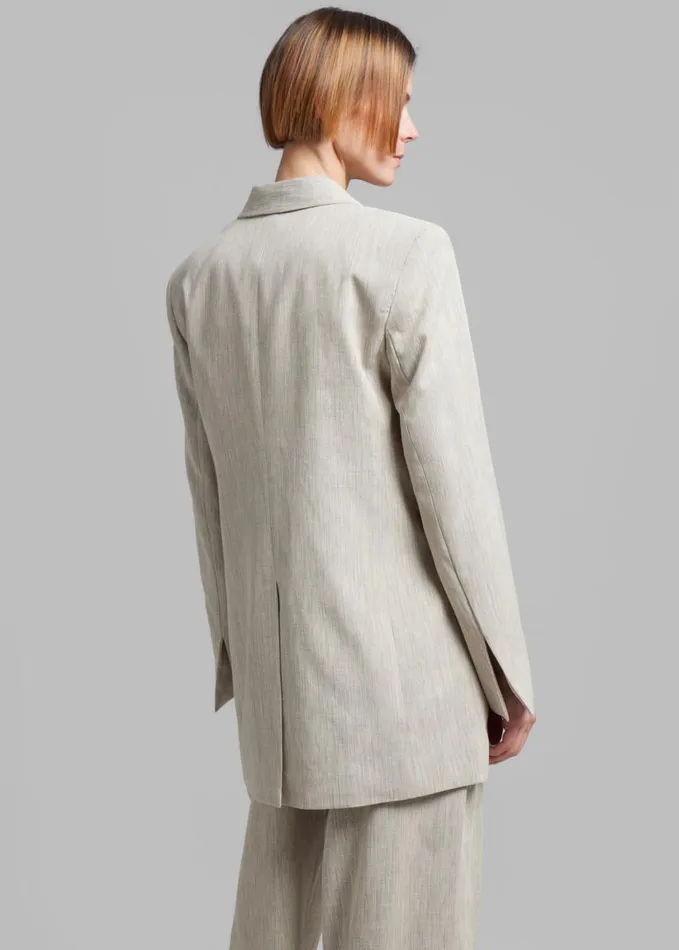 Clothing Women The Frankie Shop Esse Studios Bode Double Blazer 8211 Asha Linen