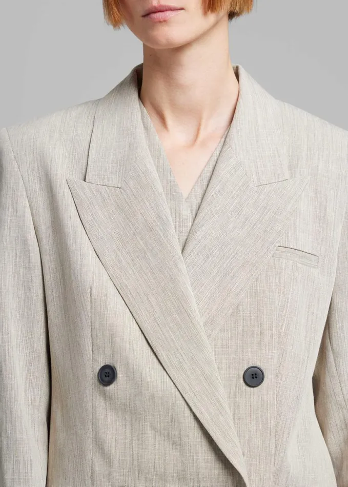 Clothing Women The Frankie Shop Esse Studios Bode Double Blazer 8211 Asha Linen