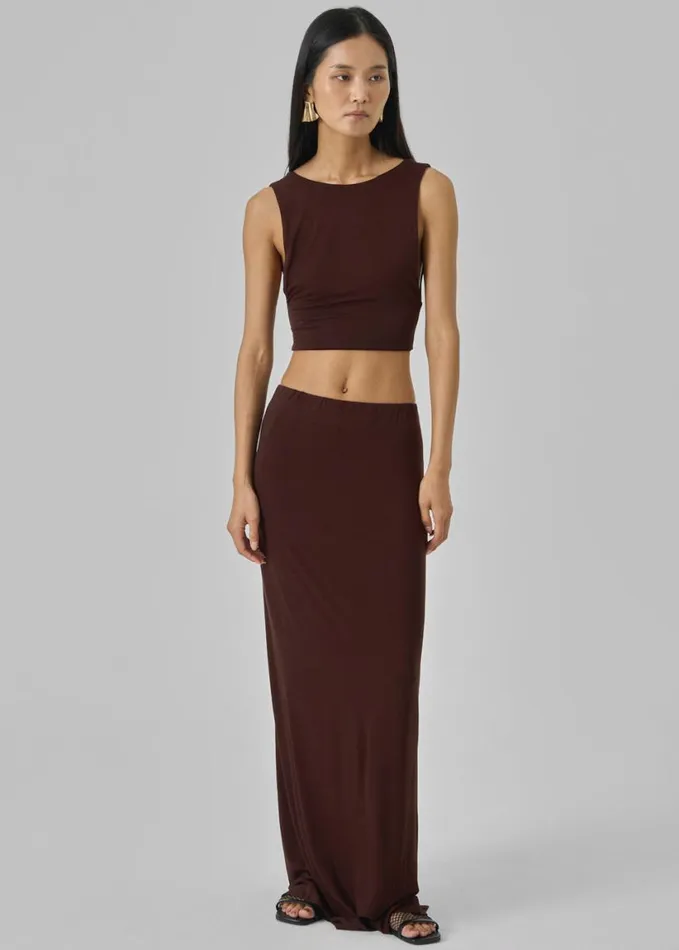 Clothing Women The Frankie Shop Evangeline Cropped Tank 8211 Brown
