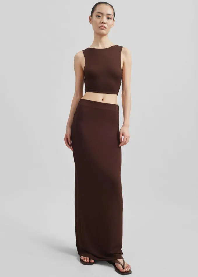 Clothing Women The Frankie Shop Evangeline Cropped Tank 8211 Brown