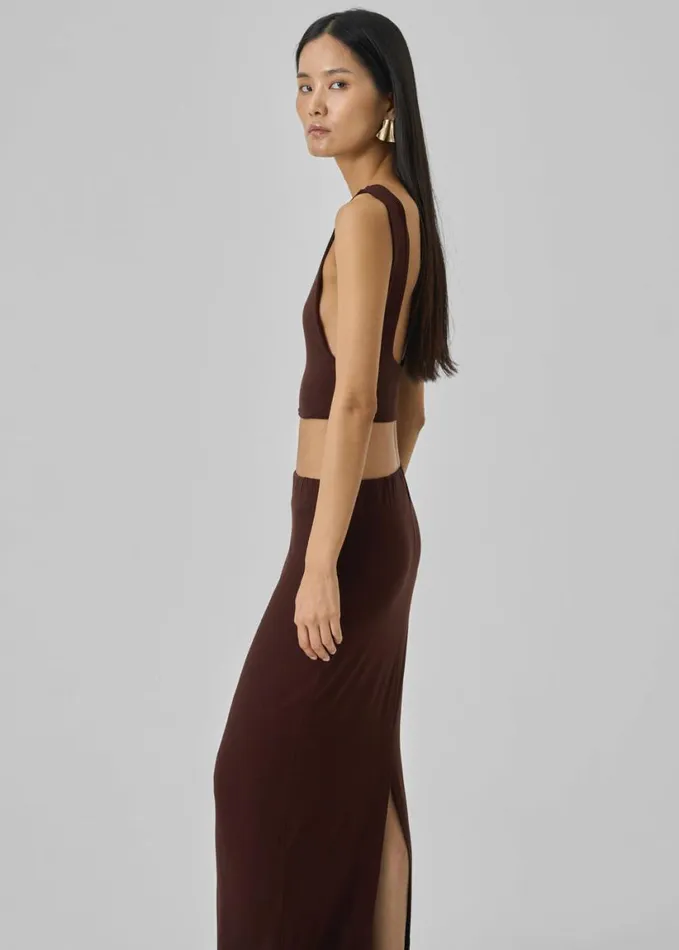 Clothing Women The Frankie Shop Evangeline Cropped Tank 8211 Brown