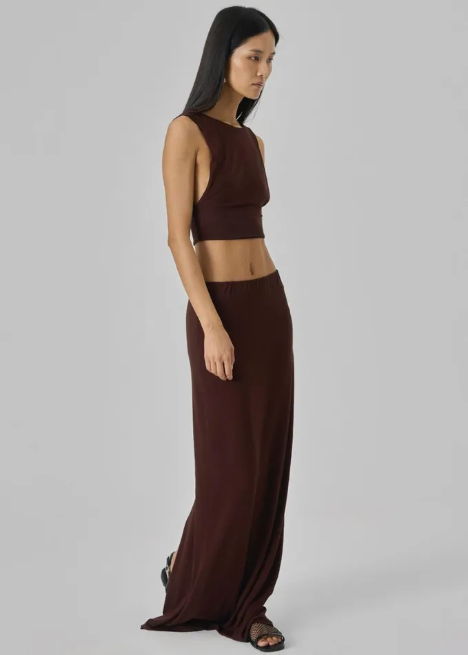 Clothing Women The Frankie Shop Evangeline Cropped Tank 8211 Brown