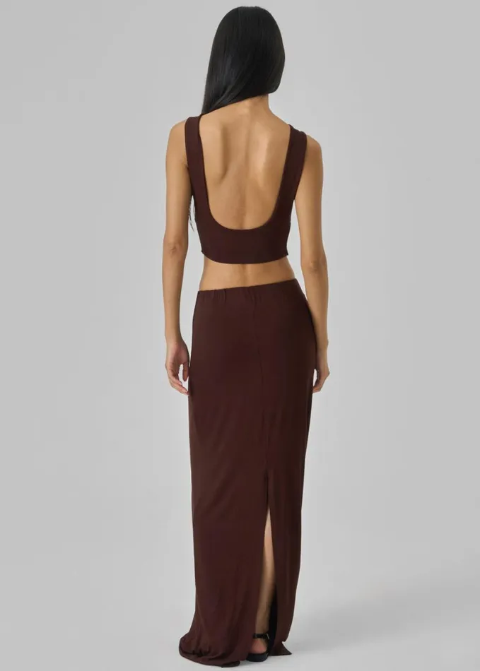 Clothing Women The Frankie Shop Evangeline Cropped Tank 8211 Brown
