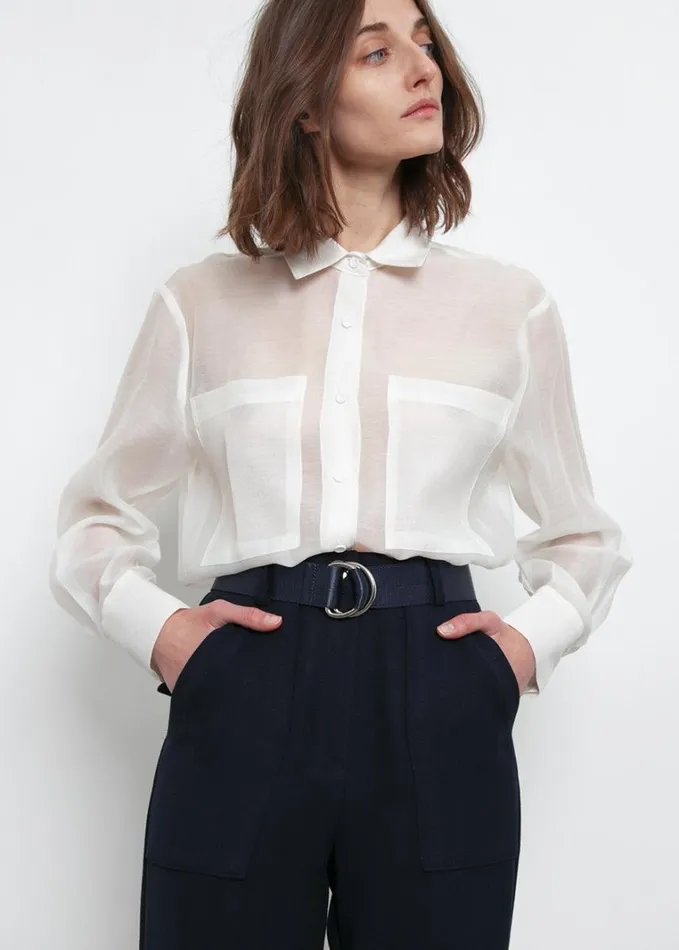 Clothing Women The Frankie Shop Kier Blouse 8211 Off White