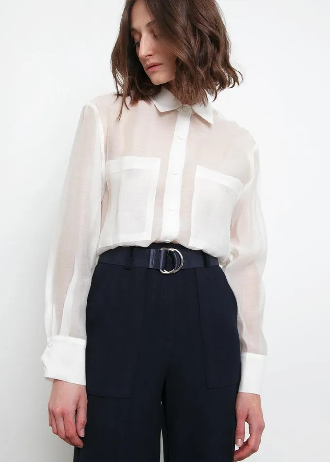 Clothing Women The Frankie Shop Kier Blouse 8211 Off White