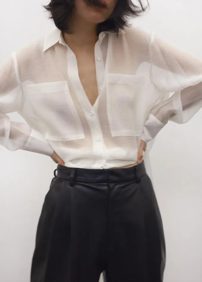 Clothing Women The Frankie Shop Kier Blouse 8211 Off White