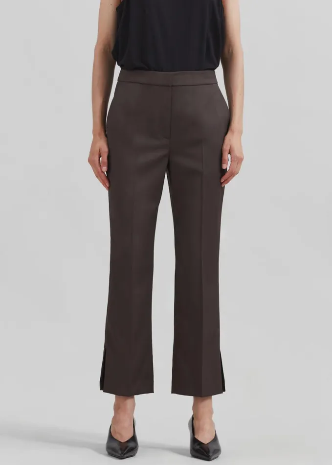 Clothing Women The Frankie Shop Loulou Studio Dorkas Pants 8211 Choco