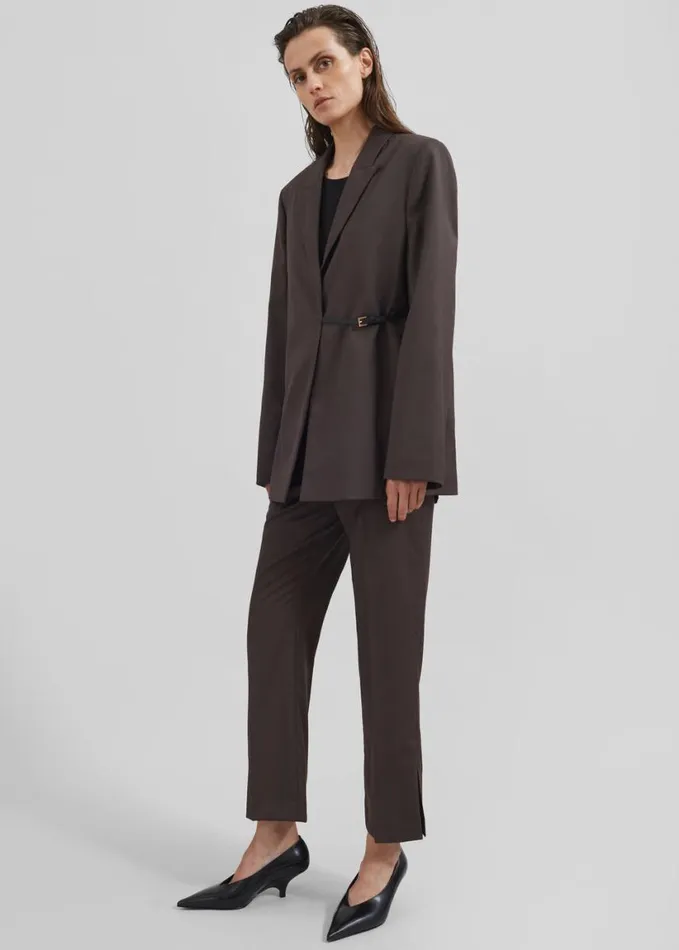Clothing Women The Frankie Shop Loulou Studio Dorkas Pants 8211 Choco