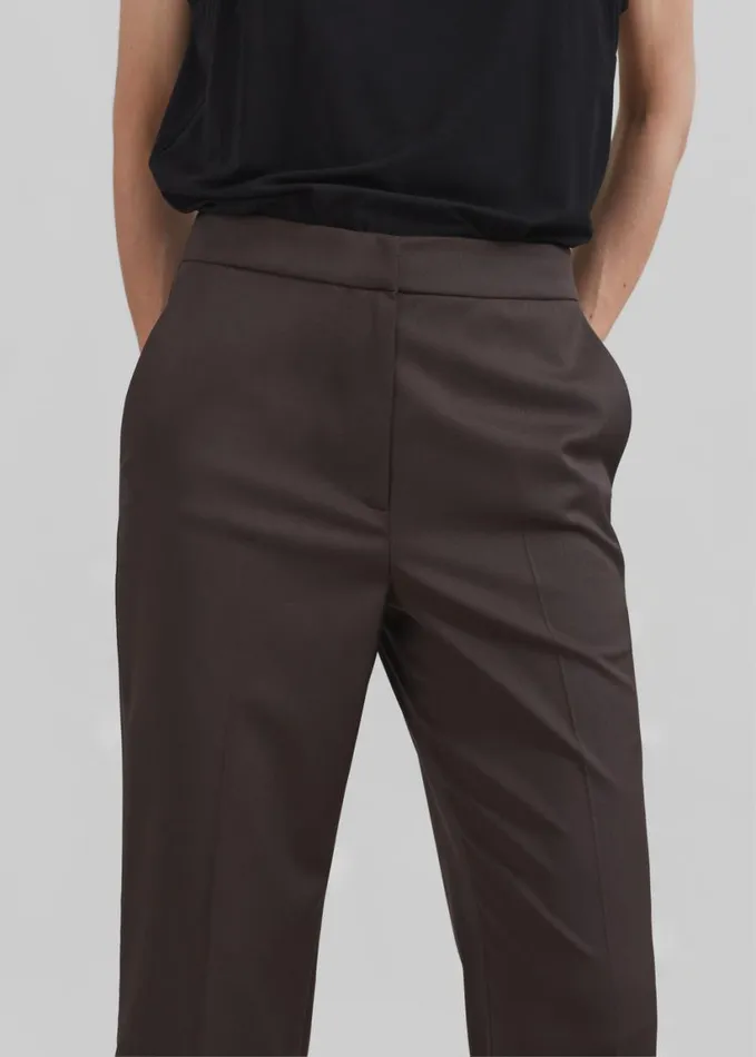 Clothing Women The Frankie Shop Loulou Studio Dorkas Pants 8211 Choco