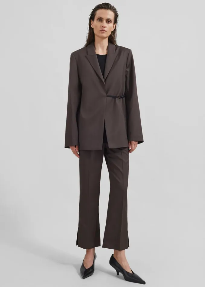 Clothing Women The Frankie Shop Loulou Studio Dorkas Pants 8211 Choco