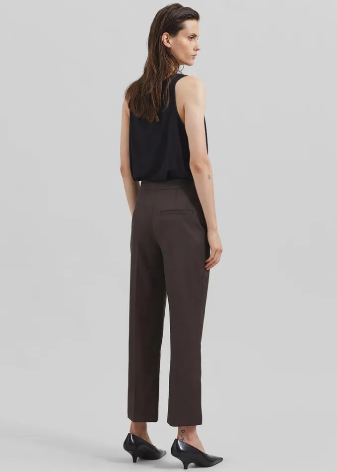 Clothing Women The Frankie Shop Loulou Studio Dorkas Pants 8211 Choco
