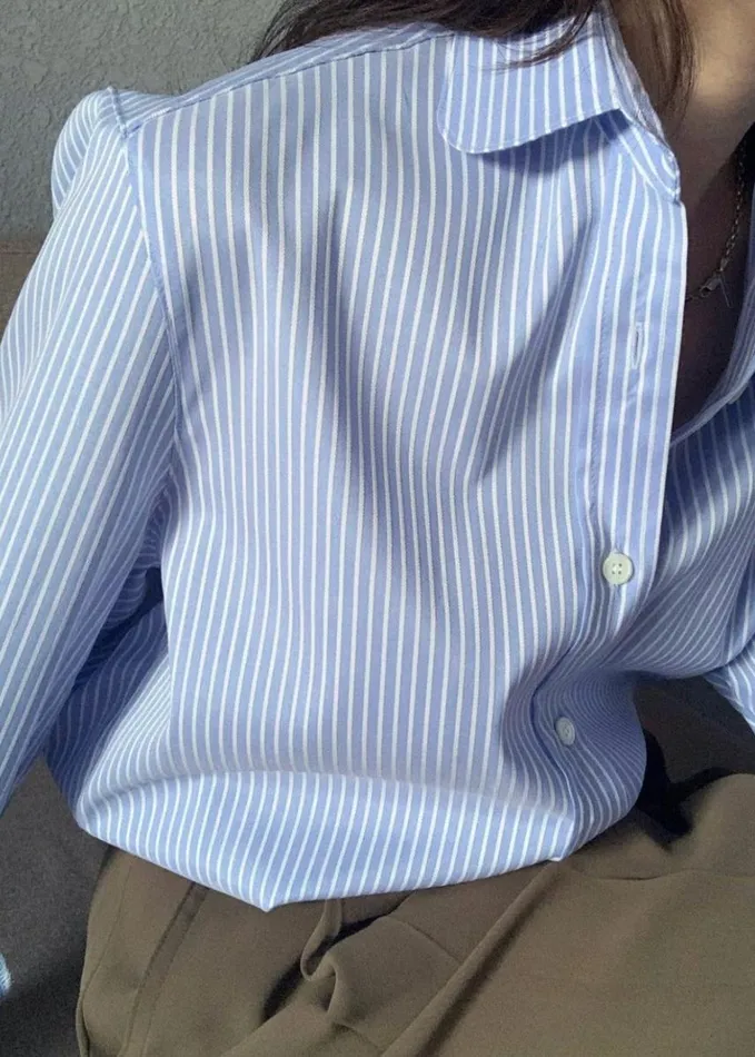Clothing Women The Frankie Shop Mina Shirt 8211 Blue Stripe