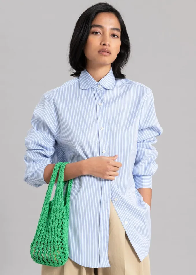 Clothing Women The Frankie Shop Mina Shirt 8211 Blue Stripe