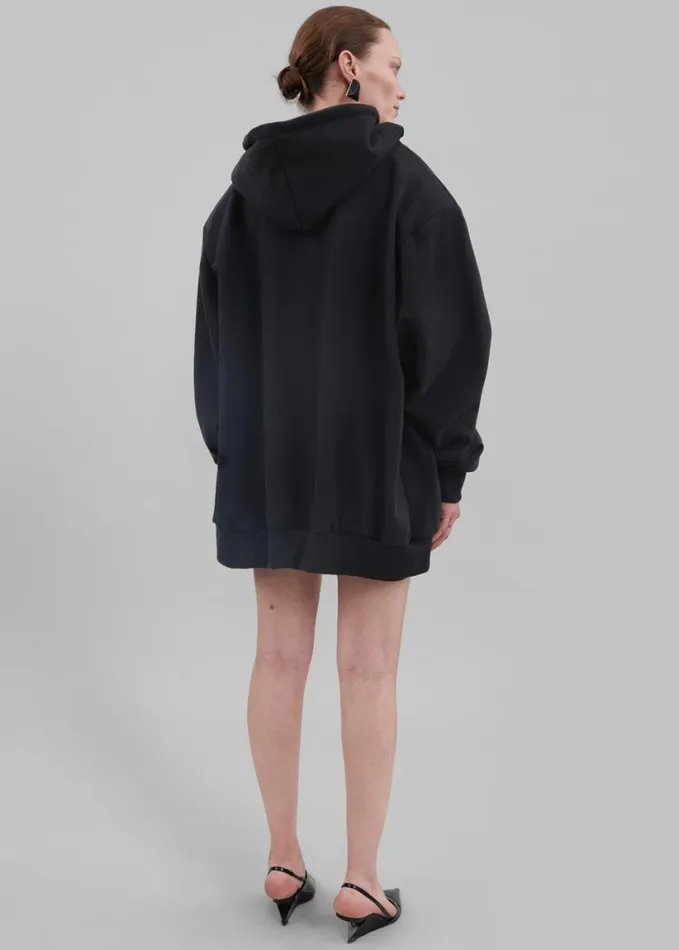 Clothing Women The Frankie Shop Nami Zip Up Hoodie 8211 Black