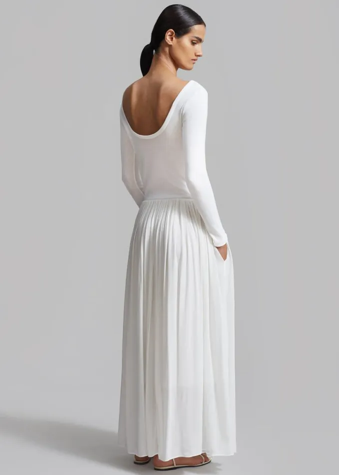 Clothing Women The Frankie Shop Odette Gathered Skirt Maxi Dress 8211 White