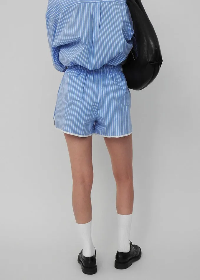 Clothing Women The Frankie Shop Orla Boxer Shorts 8211 BlueWhite Stripe