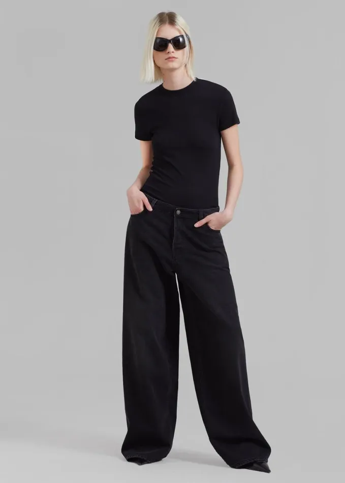Clothing Women The Frankie Shop Palmira Tee 8211 Black