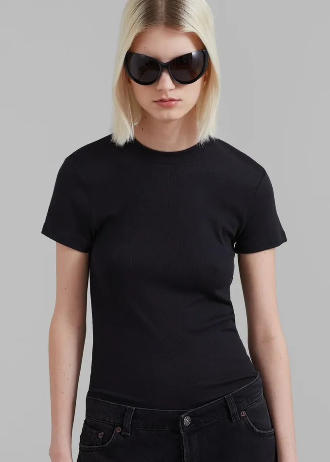 Clothing Women The Frankie Shop Palmira Tee 8211 Black