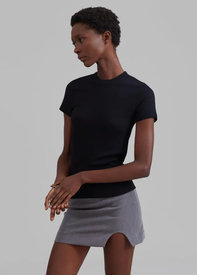 Clothing Women The Frankie Shop Palmira Tee 8211 Black