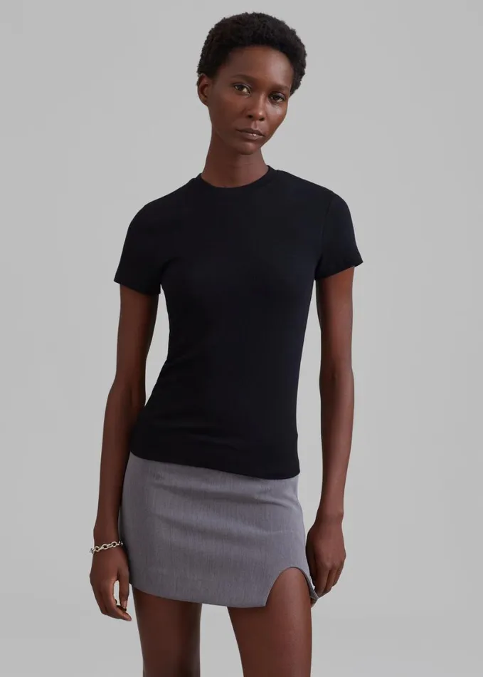 Clothing Women The Frankie Shop Palmira Tee 8211 Black