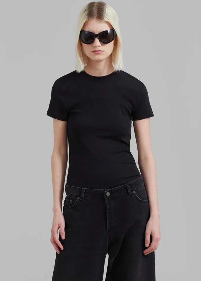 Clothing Women The Frankie Shop Palmira Tee 8211 Black