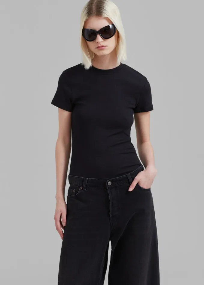 Clothing Women The Frankie Shop Palmira Tee 8211 Black