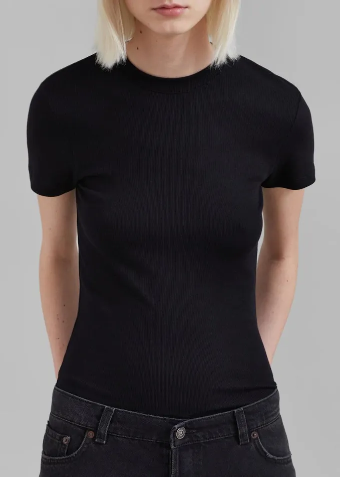 Clothing Women The Frankie Shop Palmira Tee 8211 Black