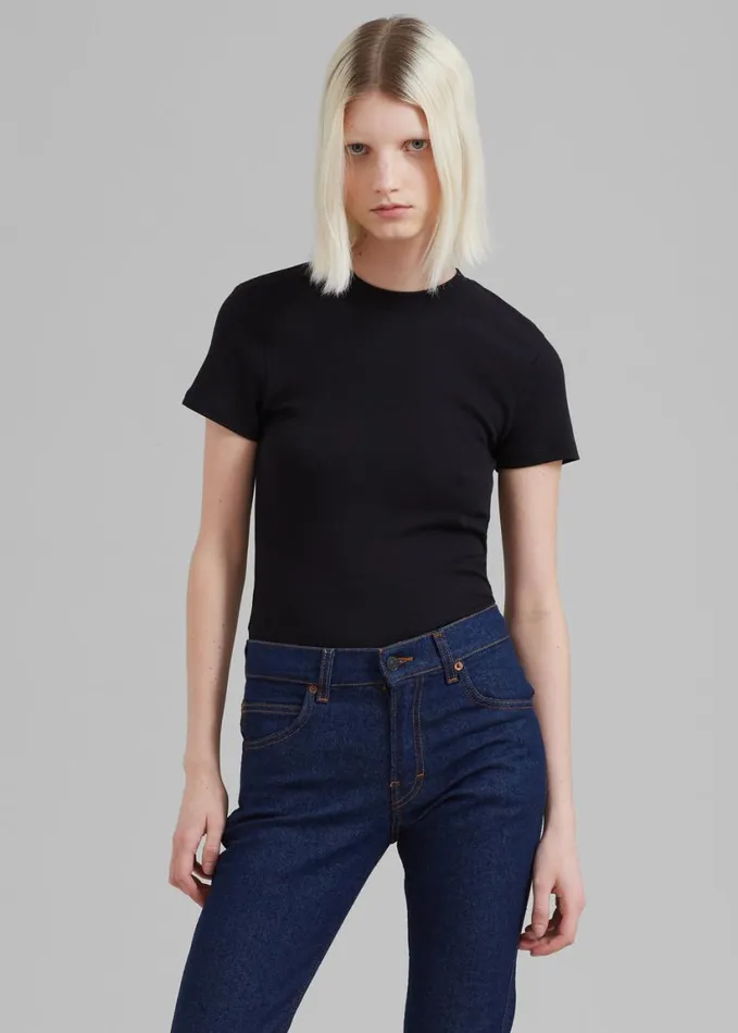 Clothing Women The Frankie Shop Palmira Tee 8211 Black