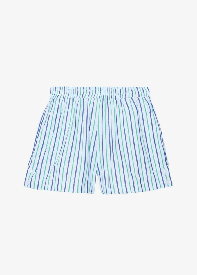 Clothing Women The Frankie Shop Sinead Boxer Shorts 8211 WhiteGreen Stripe