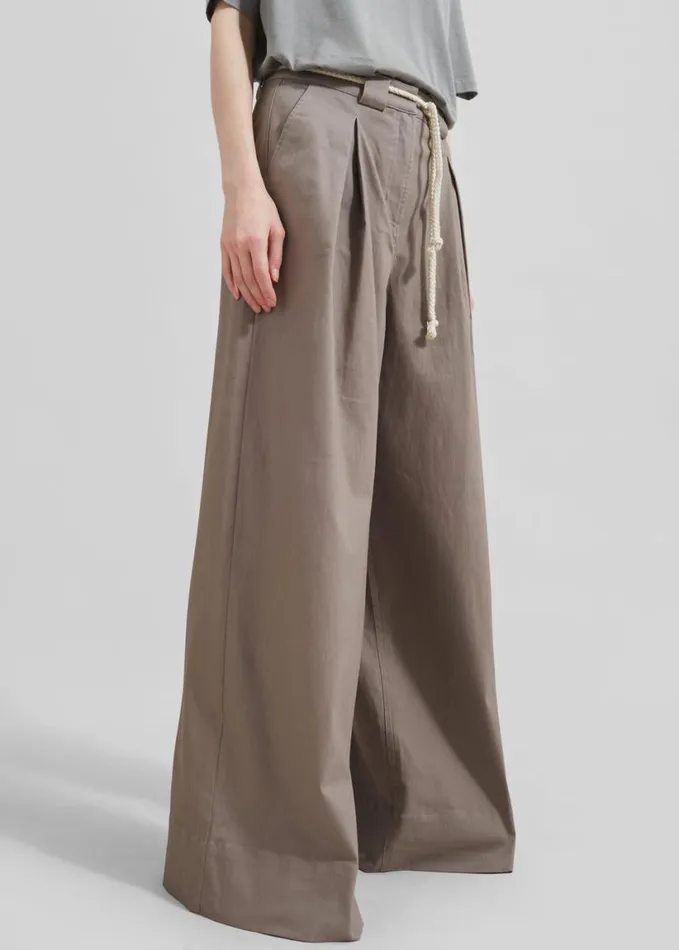 Clothing Women The Frankie Shop The Garment Cassano Wide Pants 8211 Smoke